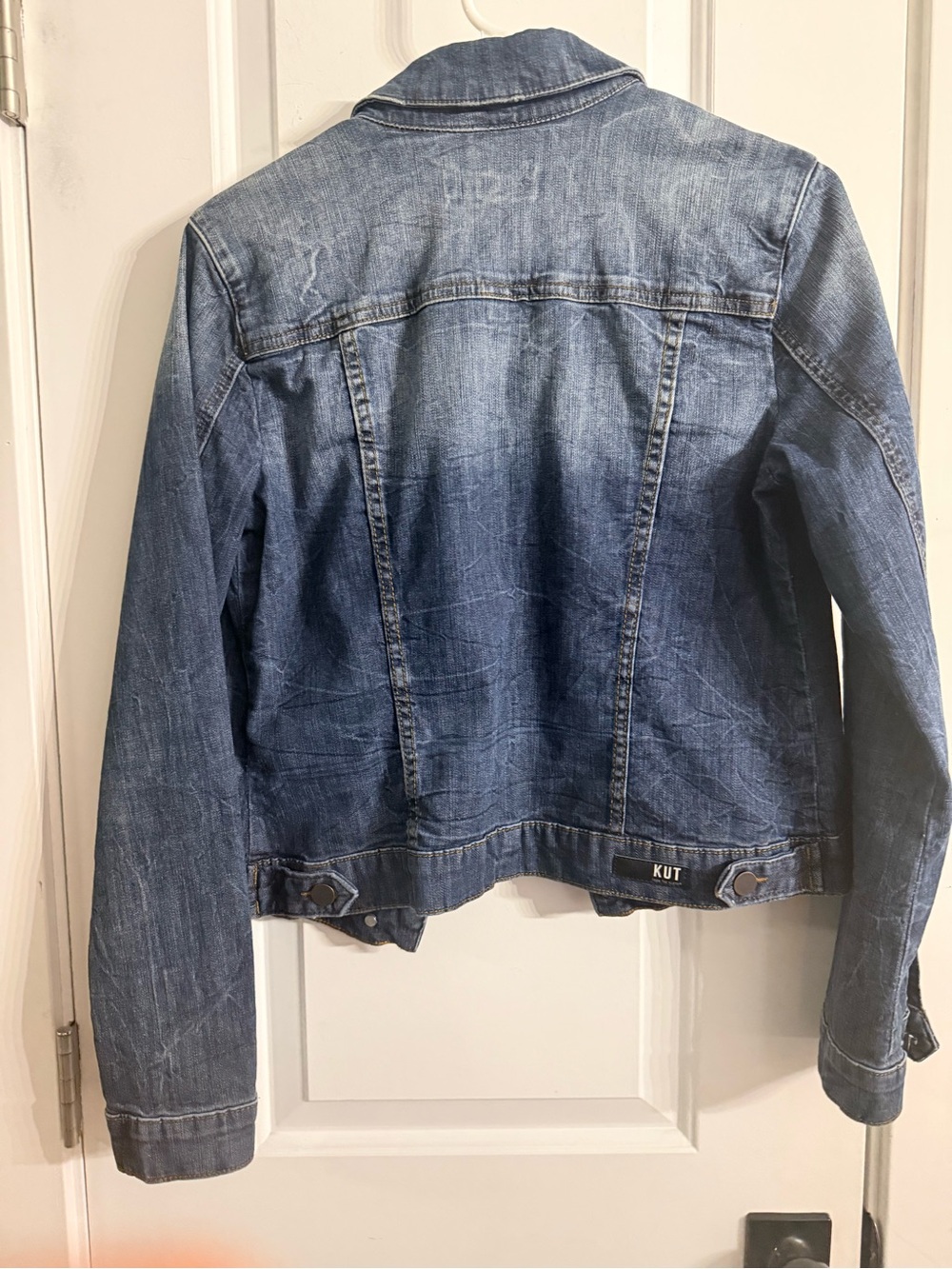 KUT From the Kloth Amelia Denim Jacket Medium Stretch Blue - Picture 8 of 11